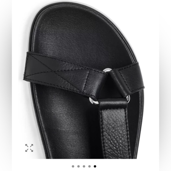 J/Slides Women's Blakely Platform Sandals Black White - Picture 3 of 10